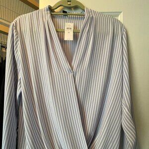 NEW NWT Ann Taylor Wrap Blouse- M Medium